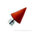Tapered solid wood head curtain rod